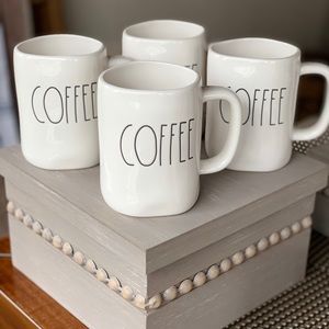 4 Rae Dunn Coffee mugs